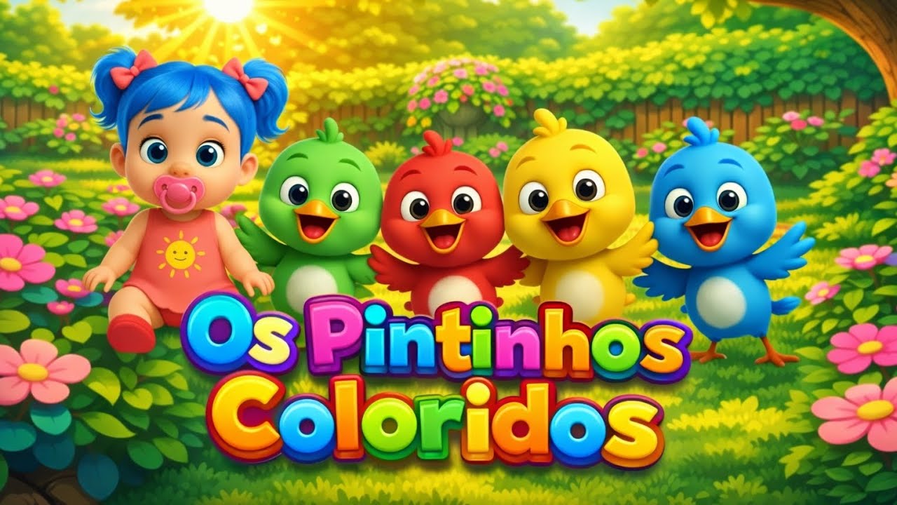 Os Pintinhos Coloridos | Música Divertida e Educativa para crianças | Música Infantil para crianças 