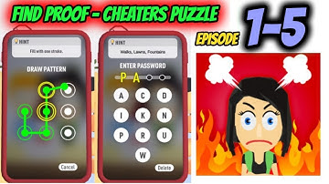 How to Solve Find Proof - Cheaters puzzle Game Episode From 1 - 5  | By FTY | game of puzzle