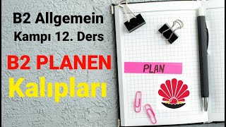 TELC B2 Allgemein Kamp 12. Ders: B2 Etwas planen