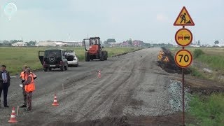 В Здвинске дорожники начали капитальный ремонт объездного пути