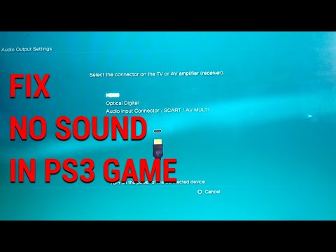 Fix No Sound on Ps3 Game via HDMI output