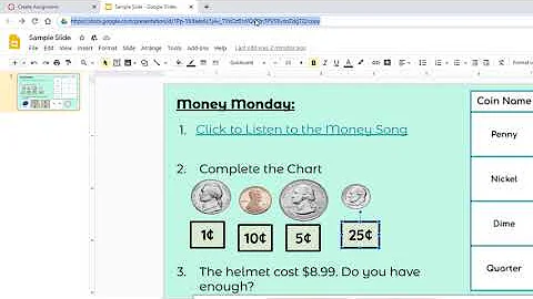 More Canvas Training - How to create an assignment for Google Slides-forced copy link-External Tool