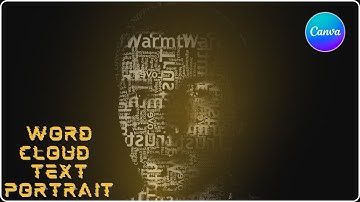 How To Create a Word Cloud Text Portrait in Canva | Add Text on Image in Canva