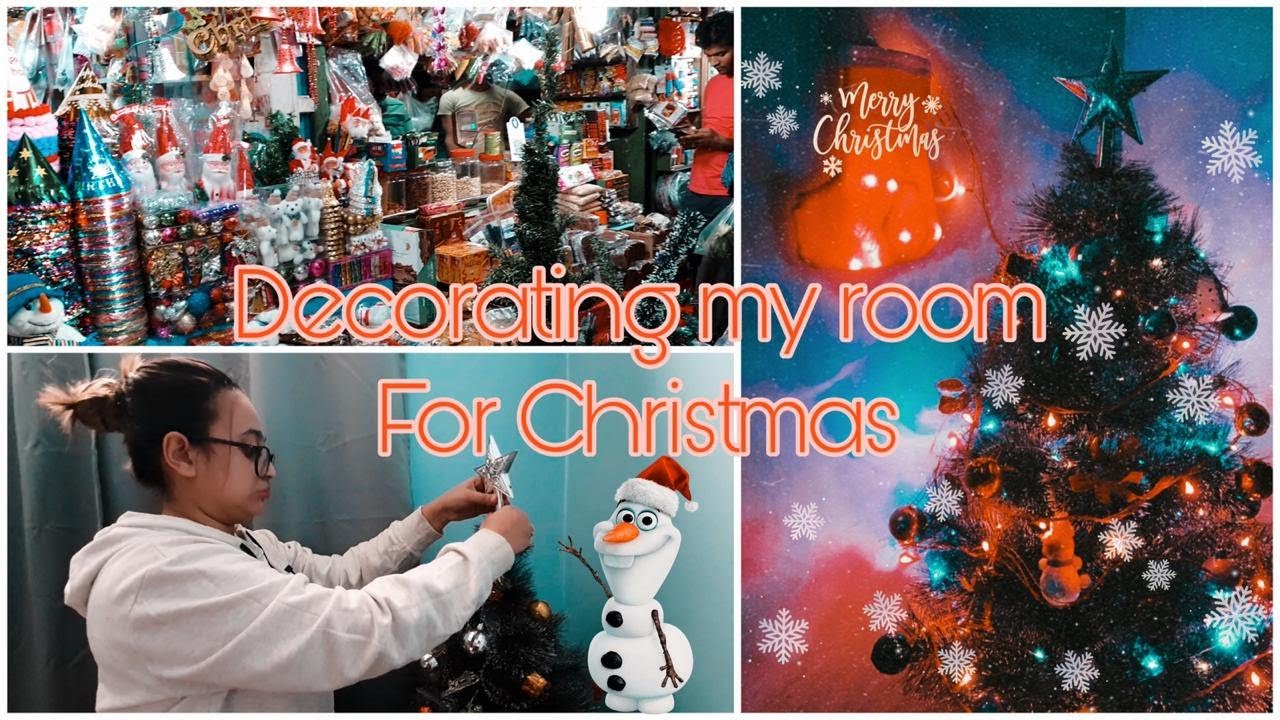HOW I DECORATE MY ROOM FOR CHRISTMAS🔔 SHOPPING XMAS TREE🎄