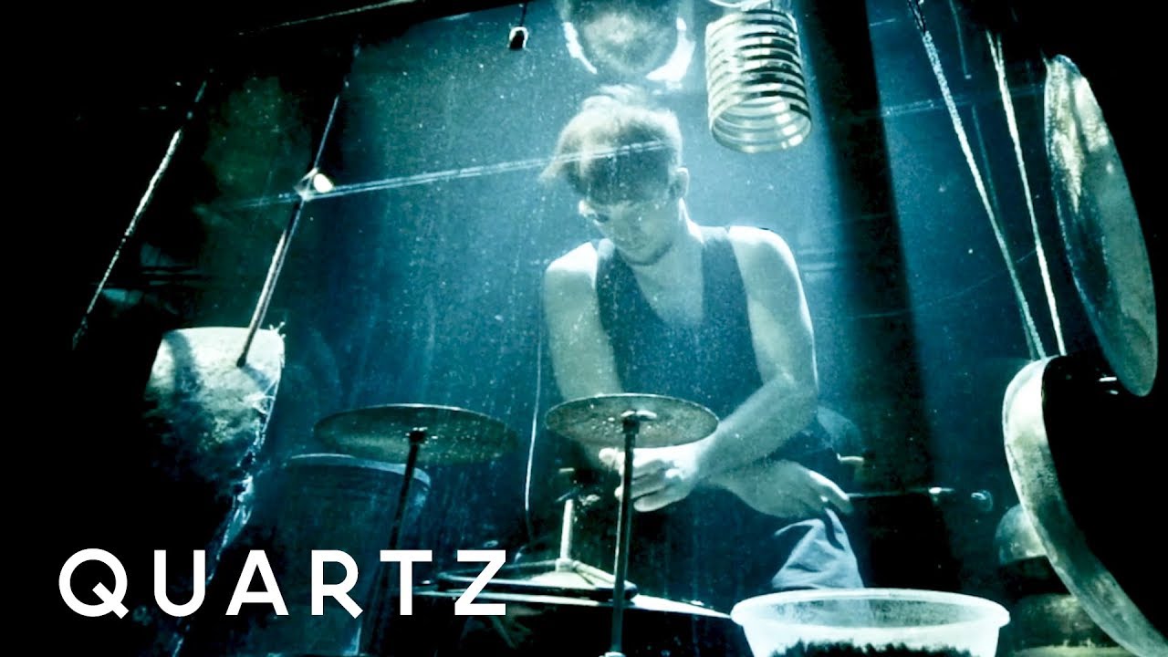 A concert where performers and instruments are underwater YouTube