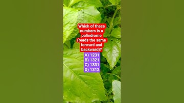 Which of these numbers is a palindrome (reads the same forward and backward)?