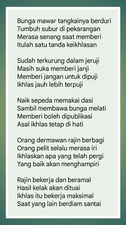 PANTUN NASEHAT Melatih Hati