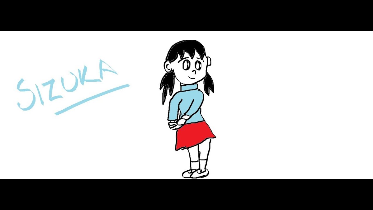 Easy Kids Drawing Lessons How to draw  Shizuka from 