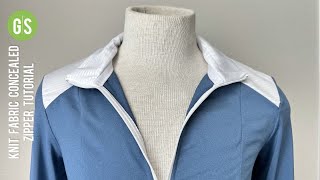 Knit Fabric Concealed Zipper Tutorial