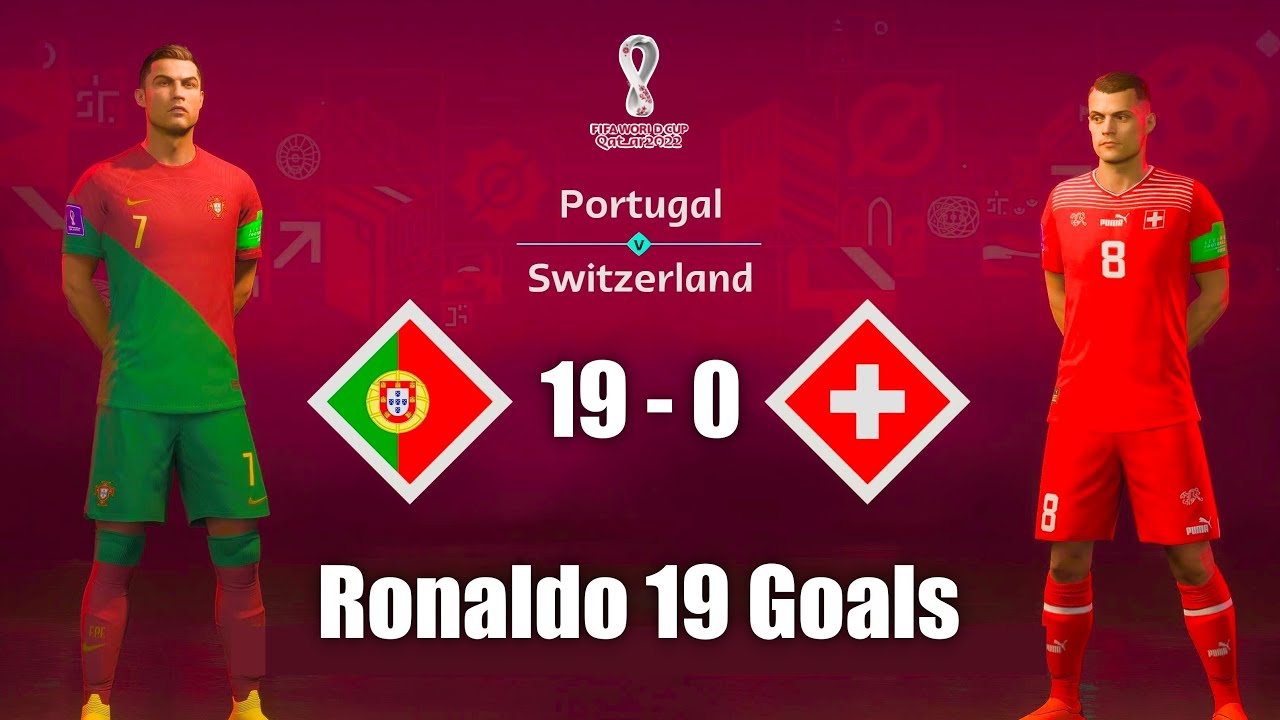 FIFA 23 - PORTUGAL 19 - 0 SWITZERLAND - Ronaldo 19 Goals - FIFA World Cup  Final - Gameplay [4K] - YouTube