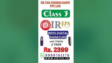 IREPS Registration Digital Signature Certificate| Class 3 Organisation Digital signature | Combo DSC