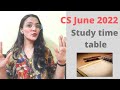 Study Time table for CS June 2022 students | How to plan | Neha Patel #mission20k