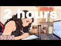 LIVE | 2HOUR study with me 📚🎧⛈️ rain sounds & pomodoro timer 50 & 10