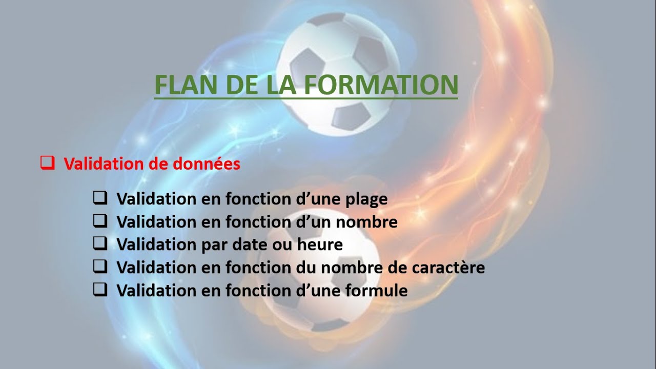 VALIDATION DES DONNES - YouTube