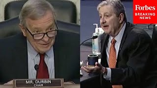 Interchange Between John Kennedy And Dick Durbin Causes Laughter During Senate Hearing