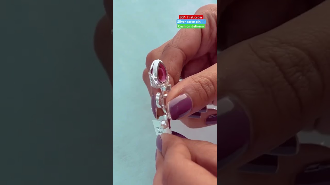 beautiful silver sari pin 🧷 