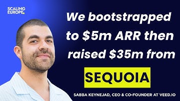 Sabba Keynejad, CEO at VEED.IO on bootstrapping to $5m and then raising from @sequoiacapital