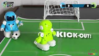 MUKIKIM SoccerBot – RC Soccer Robots. 2 Players Remote Control Soccer Game  for Kids. Tackle, Dribble & Shoot! Kick The Ball Into The Net & Score!