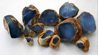 Blue Chalcedony Rough Pictures