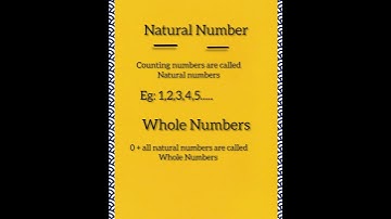 Natural numbers and Whole Numbers class 6th concept