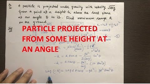 A particle is projected under gravity from a point at a height h above the level plane