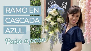 HERMOSO RAMO DE NOVIA EN CASCADA PASO A PASO 💐👰🏻‍♀️