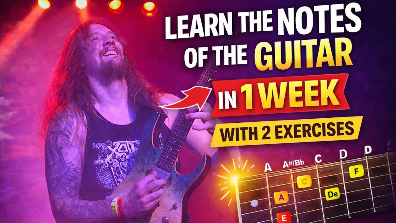 Learn the Notes of the fretboard in 1 week or less with 2 exercises
