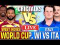 🔴 WI vs ITA Live Match Today, Last 7 Overs, T20 World Cup 2026, Live Cricket Scores Commentary