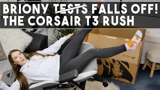 Corsair T3 Rush Gaming Chair Review - Briony hits the EGG NOG!