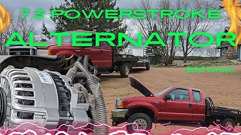 7.3 Powerstroke Alternator Replacement. Brief Version.