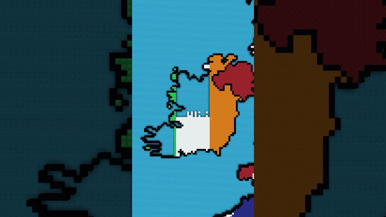 Ireland - Minecraft Europe flag map 