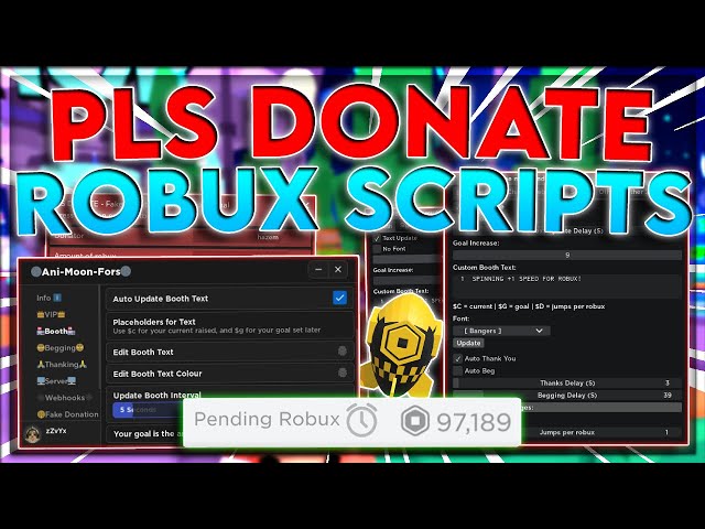 Roblox Script - PLS DONATE  Fake Donate, Fake Headless, Local