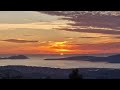 Espagne coucher de soleil vue sur vigo