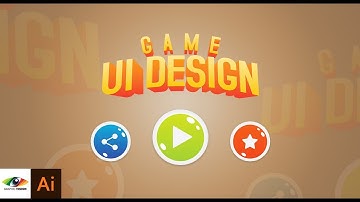 Adobe Illustrator Game UI Design Logo + buttons (Game Menu)