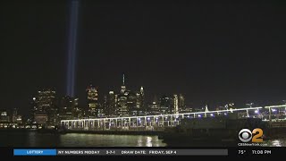 'Tribute In Light' Equipment Tested In Lower Manhattan