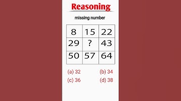 Missing Number Puzzle | #math #reasoning #puzzle #ssccgl
