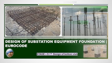 Substation Equipment foundation design | Bottom slab design | Eurocode (Part 05 of 07)