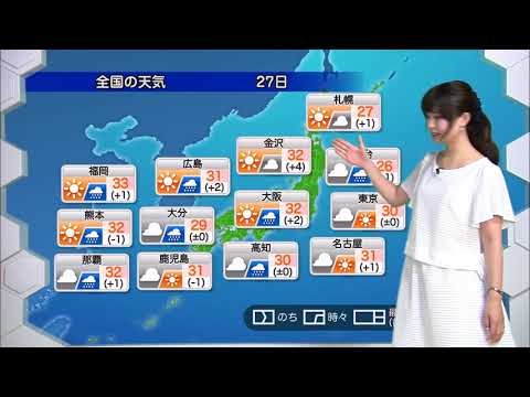 ★お天気キャスター解説★ 9月27日火の天気