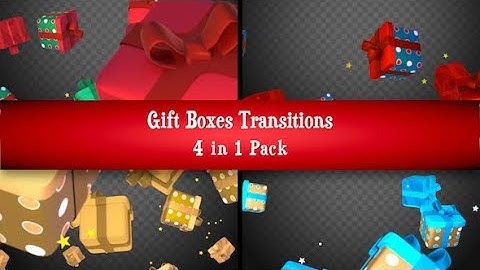 Gift Boxes Transitions Pack | Motion Graphics - Videohive template