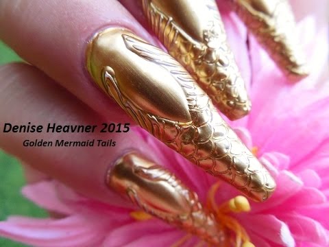 Nails In Motion Dancing Gold Mermaid Tails You Nails In Motion Dancing Gold Mermaid Tails