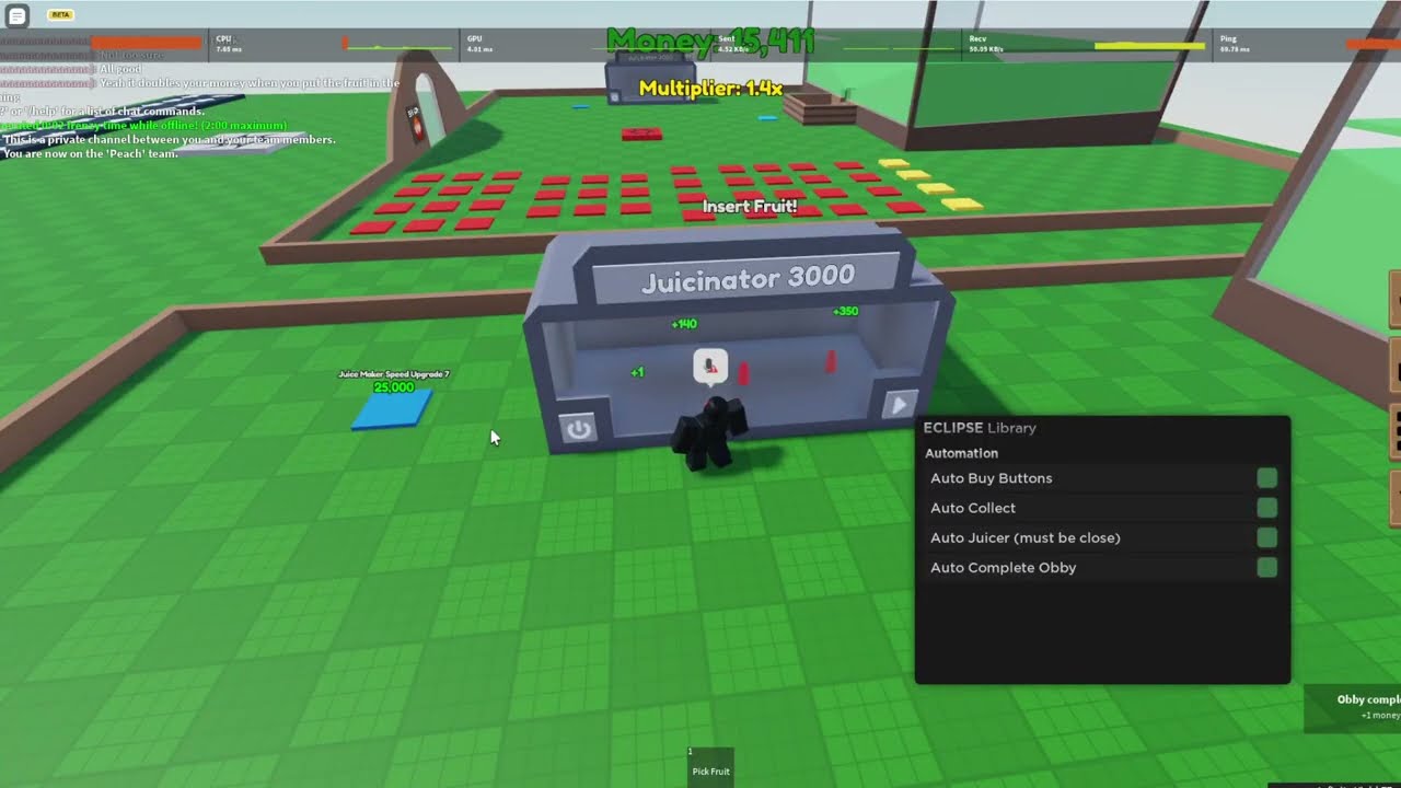 Fruit Juice Tycoon Auto farm, Auto do obby ETC. Roblox Script YouTube