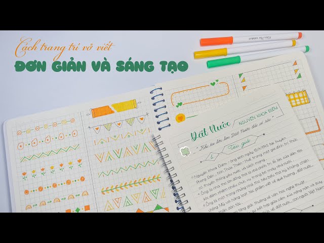 [Calli & Bujo] Cách trang trí vở viết đơn giản và sáng tạo - YouTube