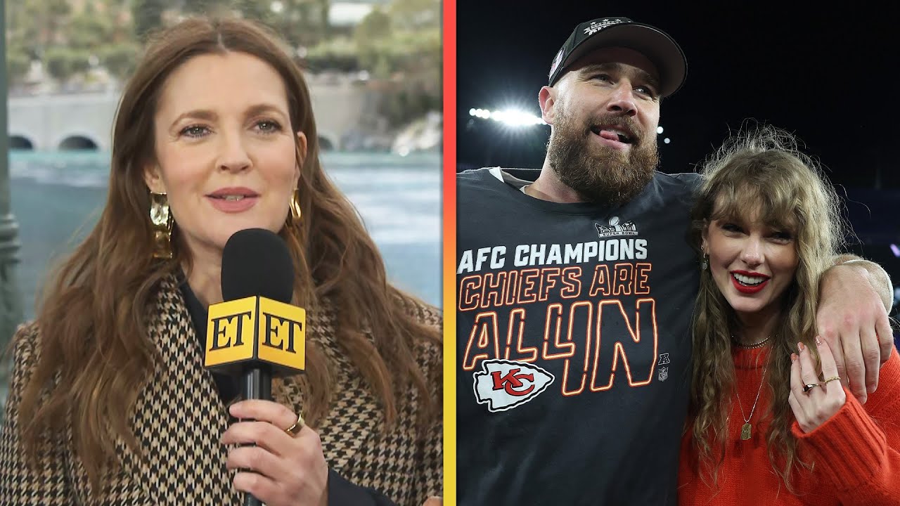 ⁣Travis Kelce and Taylor Swift's Romance: Why Drew Barrymore's a Fan! (Exclusive)