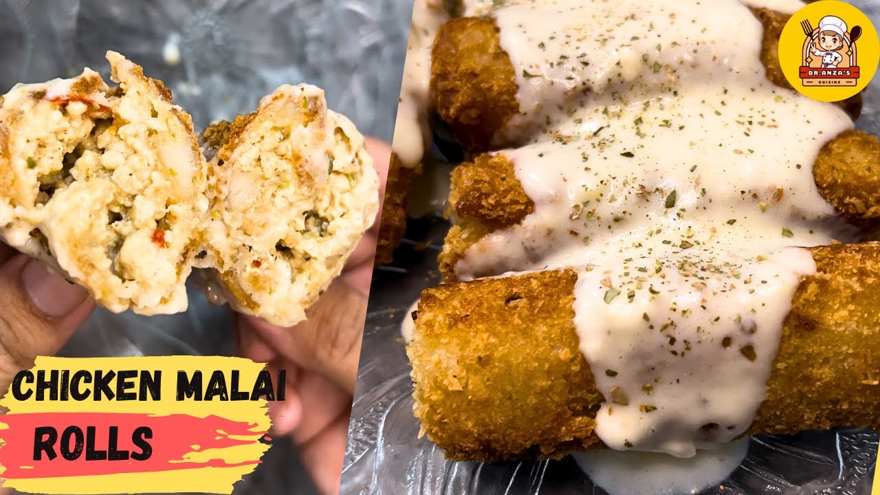 Chicken Malai Rolls Recipe with Creamy With Sauce | My Husbands ...