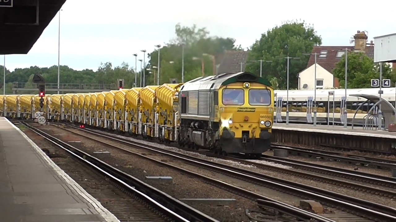 Freightliner Class 66 with High Output Ballast Cleaner HOBC at