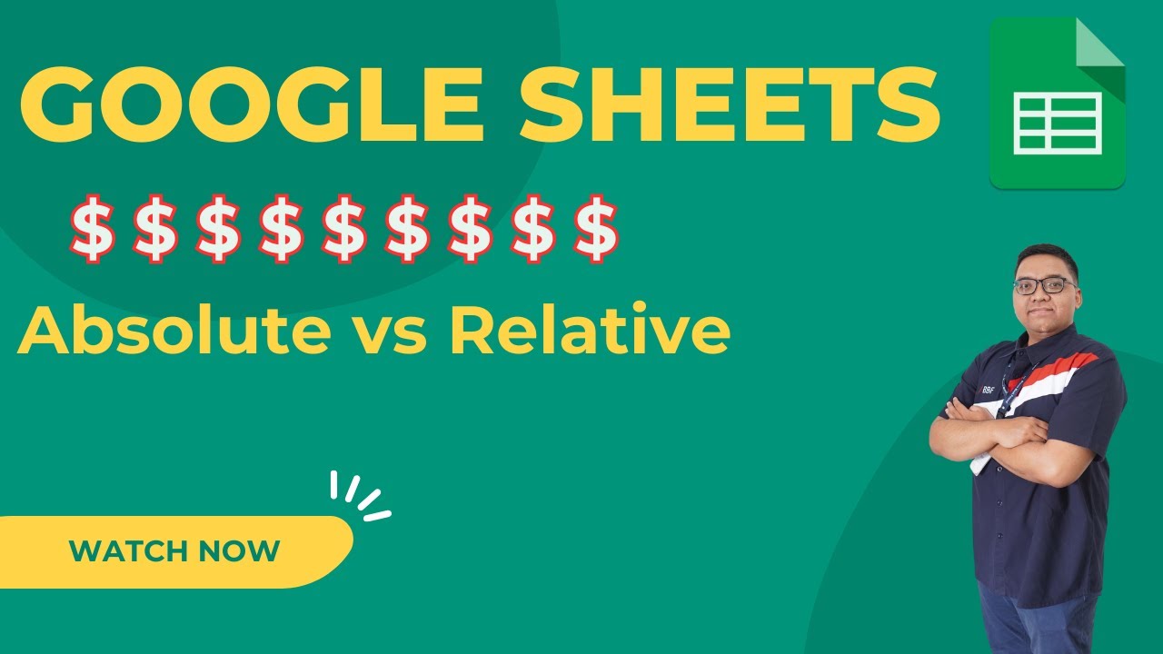 Tutorial Google Sheets Absolute vs Relative Cell Reference - YouTube
