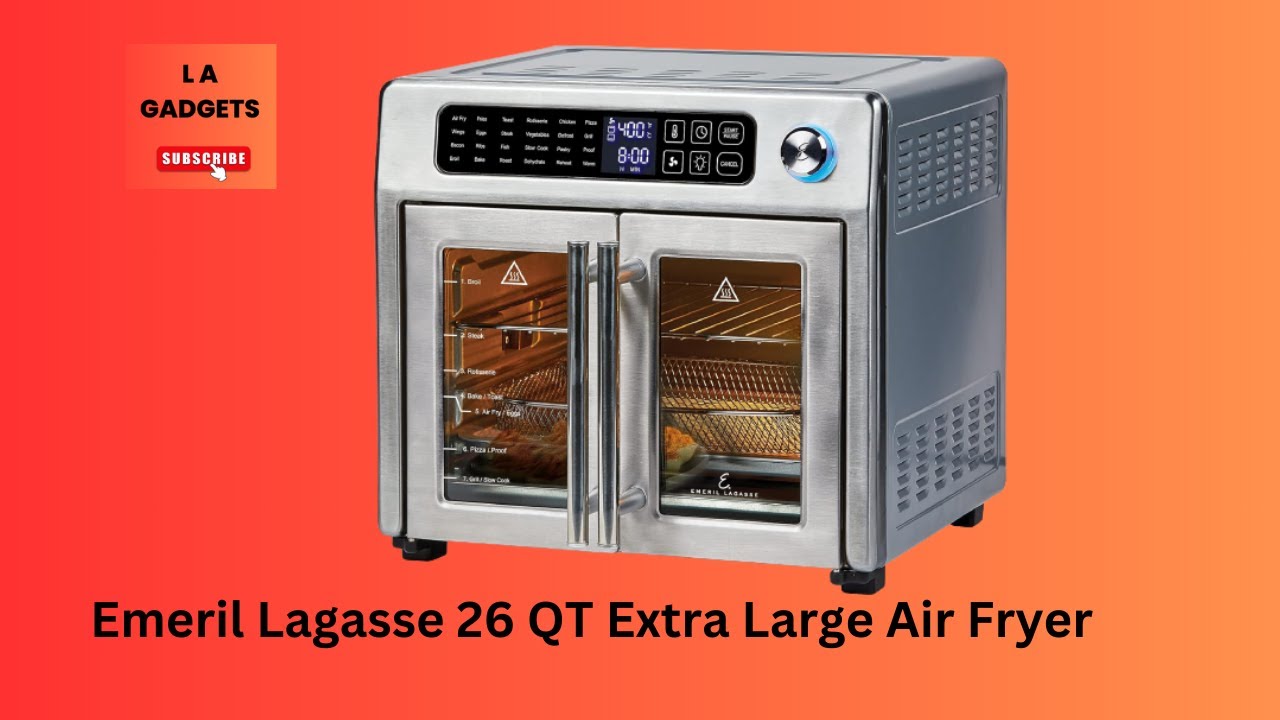 Emeril Lagasse 26 QT Extra Large Air Fryer with Stainless Steel French