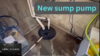 New sump pump and lid installed