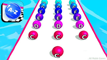 A-Z Run - Max Level Gameplay Part 2 (Levels 6-8) IOS & Android