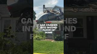 Car crashes into second floor of home
